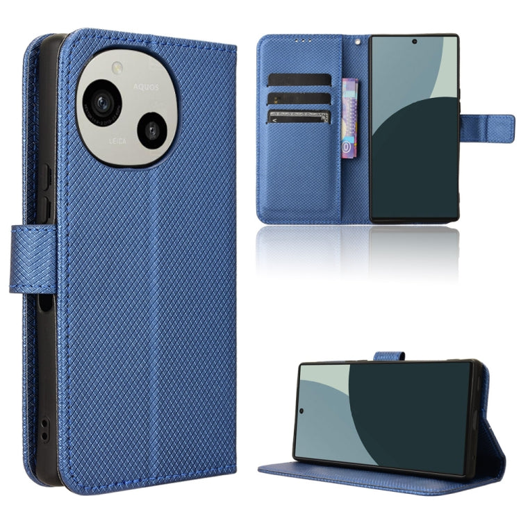 Diamond Texture Leather Phone Case, For Sharp Aquos R9, For Sharp Aquos Sense8, For Sharp Aquos R8 Pro / Leica Leitz Phone 3, For Sharp Aquos R8, For Sharp Mamorino6