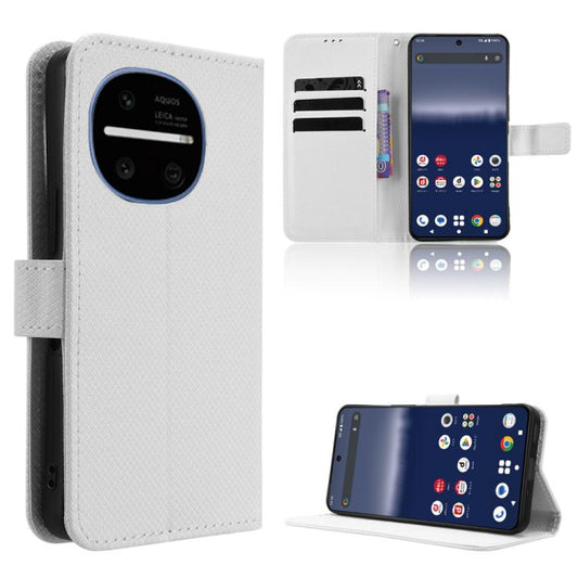 Diamond Texture Leather Phone Case, For Sharp Aquos R11, For Sharp Aquos Sense10, For Sharp Aquos R10, For Sharp Aquos wish5, For Sharp Basio Active3, For Sharp Aquos Sense9, For Sharp Aquos R9 Pro, For Sharp Aquos wish4, For Sharp Aquos R9