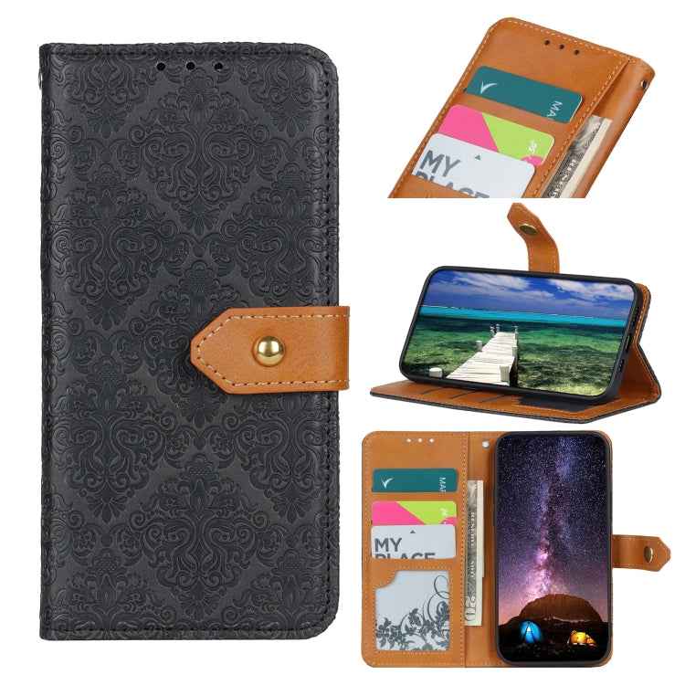 European Floral Embossed Leather Phone Case, For Xiaomi Redmi Note 12S 4G