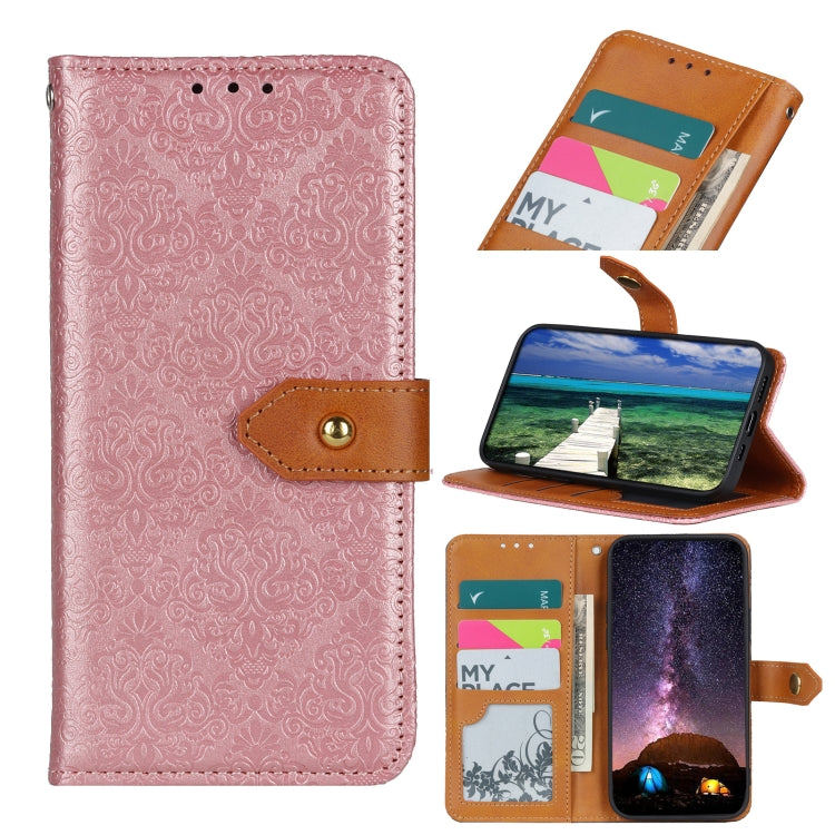 European Floral Embossed Leather Phone Case, For Xiaomi Redmi Note 12S 4G