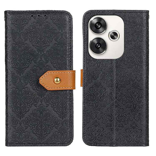 European Floral Embossed Leather Phone Case, For Xiaomi Poco F6 / Redmi Turbo 3, For Xiaomi Poco F6 Pro, For Xiaomi Redmi K70 5G / K70 Pro 5G, For Xiaomi Redmi Note 13 Pro 4G/Poco M6 Pro 4G, For Xiaomi Redmi A3, For Xiaomi Redmi 13C                    ...