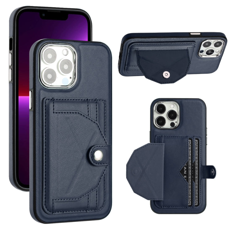 Shockproof Leather Phone Case with Card Holder, For iPhone 13, For iPhone 13 Pro, For iPhone 13 Pro Max, For iPhone 12 / 12 Pro, For iPhone 12 Pro Max, For iPhone 11, For iPhone 11 Pro, For iPhone 11 Pro Max