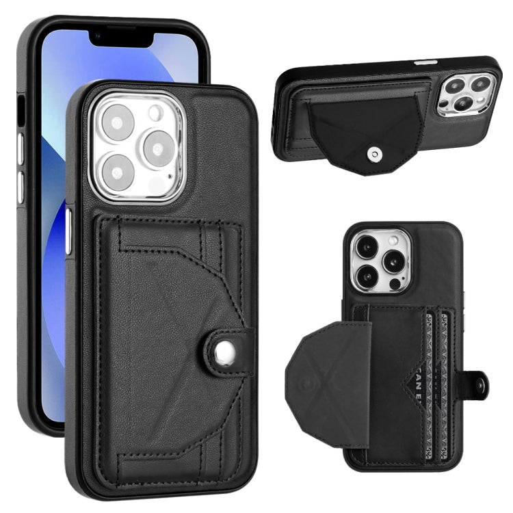 Shockproof Leather Phone Case with Card Holder, For iPhone 14, For iPhone 15 Pro Max, For iPhone 15 Pro, For iPhone 14 Plus, For iPhone 14 Pro, For iPhone 15 Plus, For iPhone 15, For iPhone 14 Pro Max