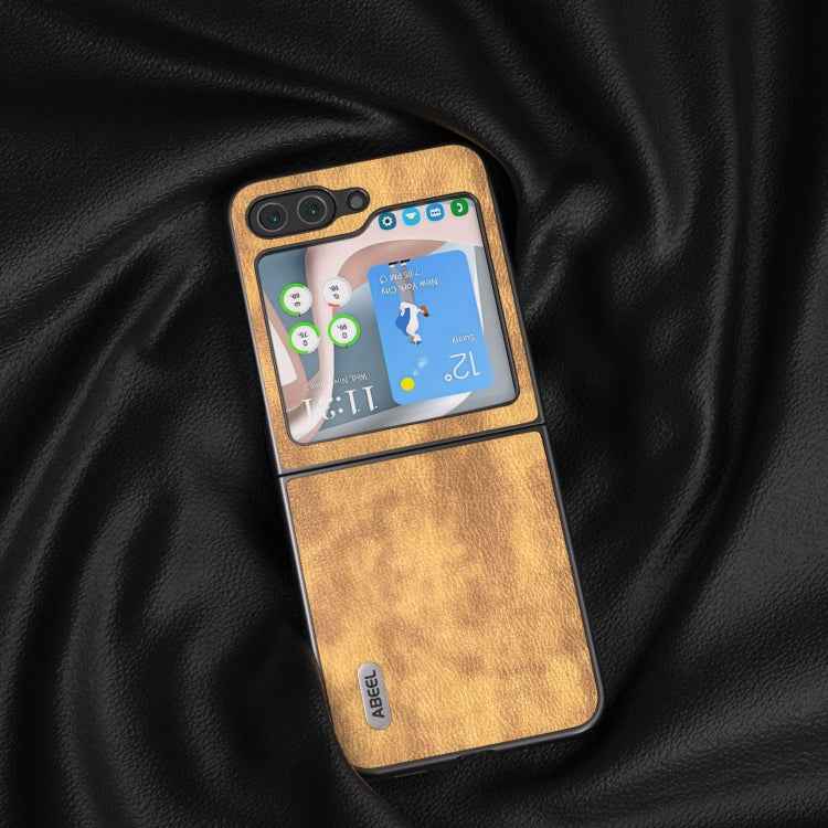 ABEEL Retro Litchi Texture PU Phone Case, For Samsung Galaxy Z Flip5, For Samsung Galaxy Z Fold5
