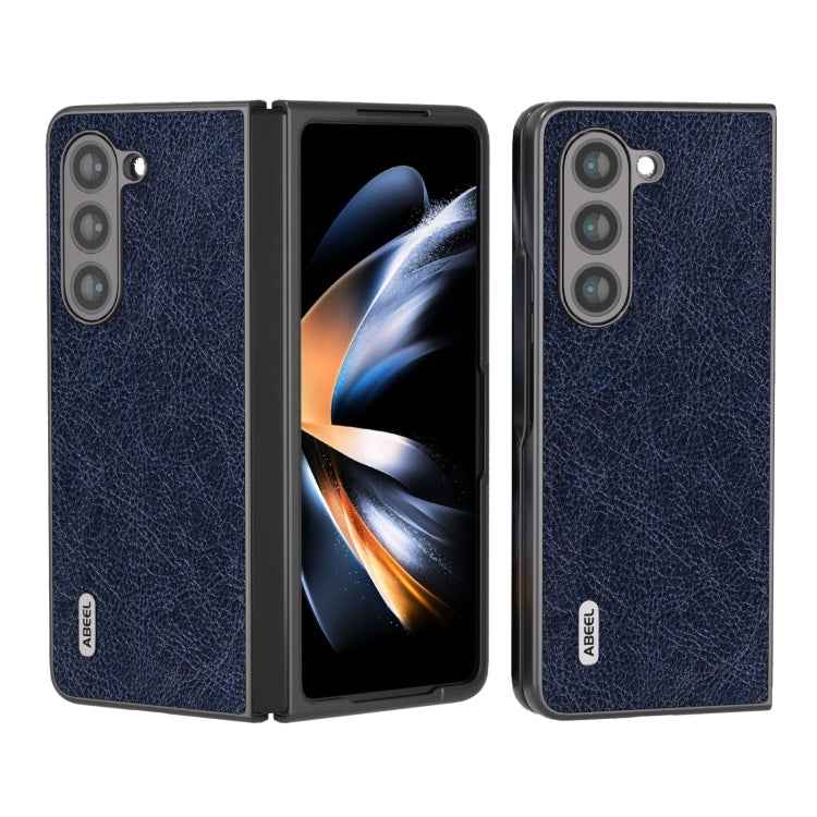 ABEEL Retro Litchi Texture PU Phone Case, For Samsung Galaxy Z Flip5, For Samsung Galaxy Z Fold5