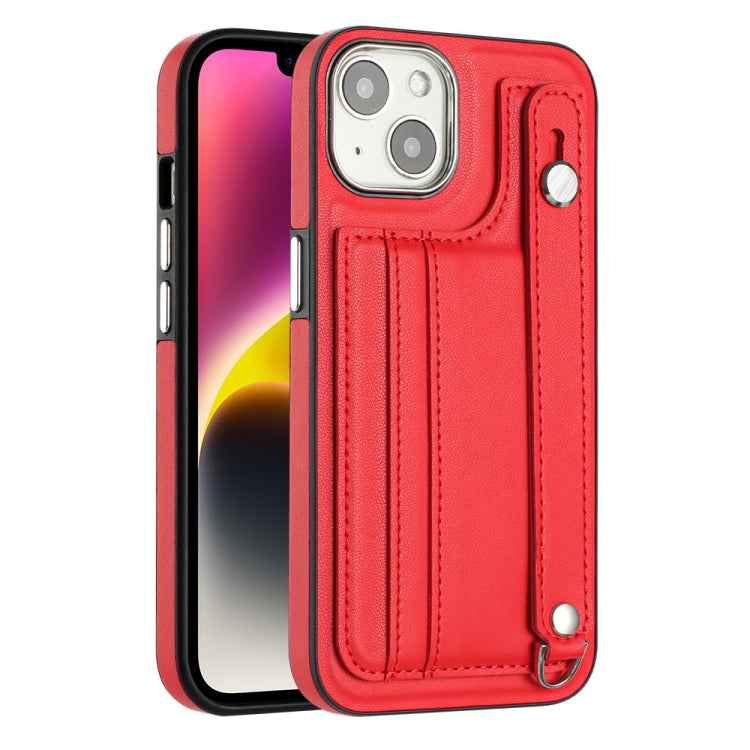 Shockproof Leather Phone Case with Wrist Strap, For iPhone 13, For iPhone 13 Pro, For iPhone 13 Pro Max, For iPhone 12 / 12 Pro, For iPhone 12 Pro Max, For iPhone 11, For iPhone 11 Pro, For iPhone 11 Pro Max