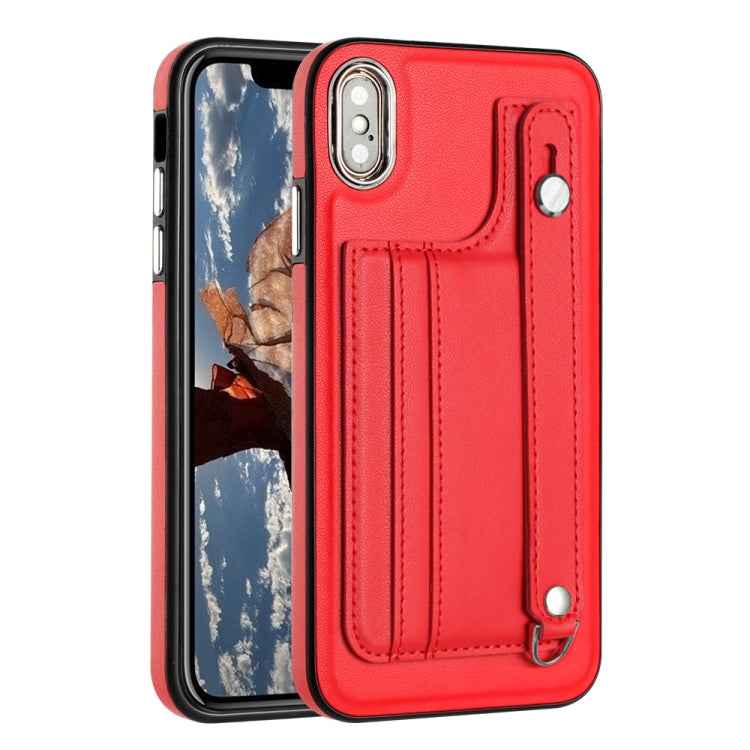 Shockproof Leather Phone Case with Wrist Strap