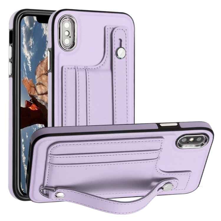 Shockproof Leather Phone Case with Wrist Strap