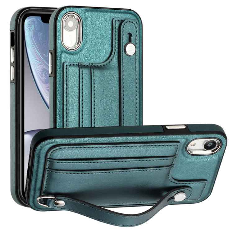 Shockproof Leather Phone Case with Wrist Strap