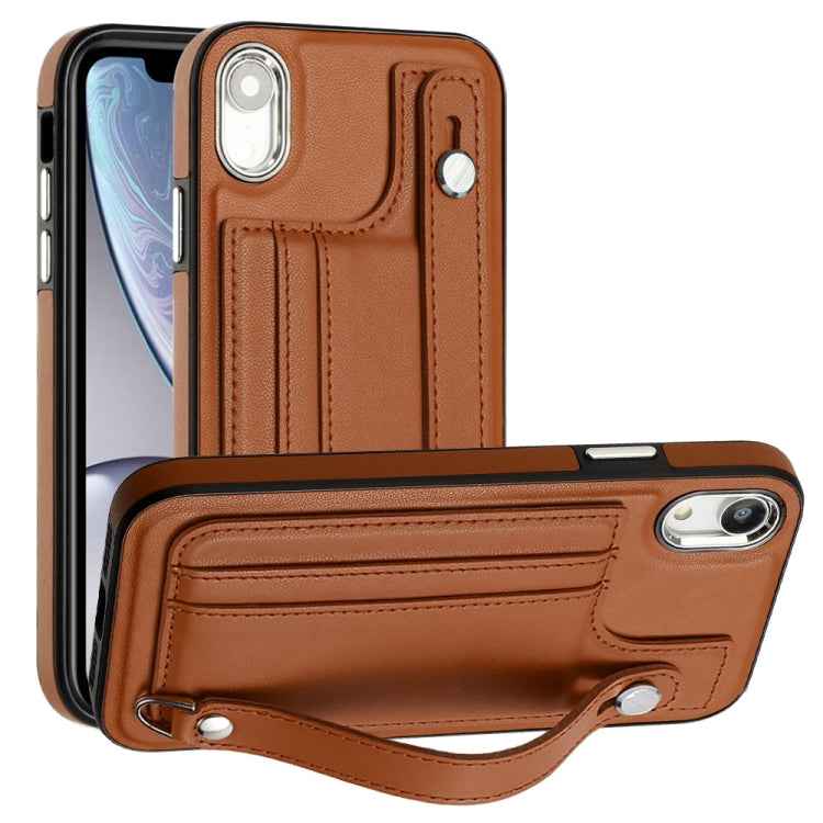Shockproof Leather Phone Case with Wrist Strap