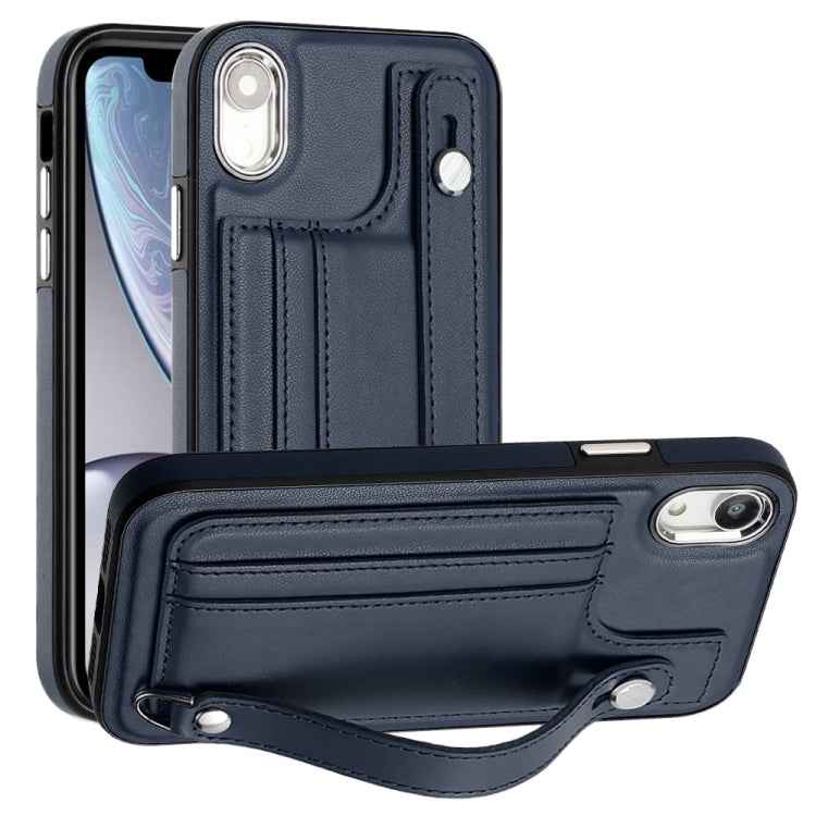 Shockproof Leather Phone Case with Wrist Strap