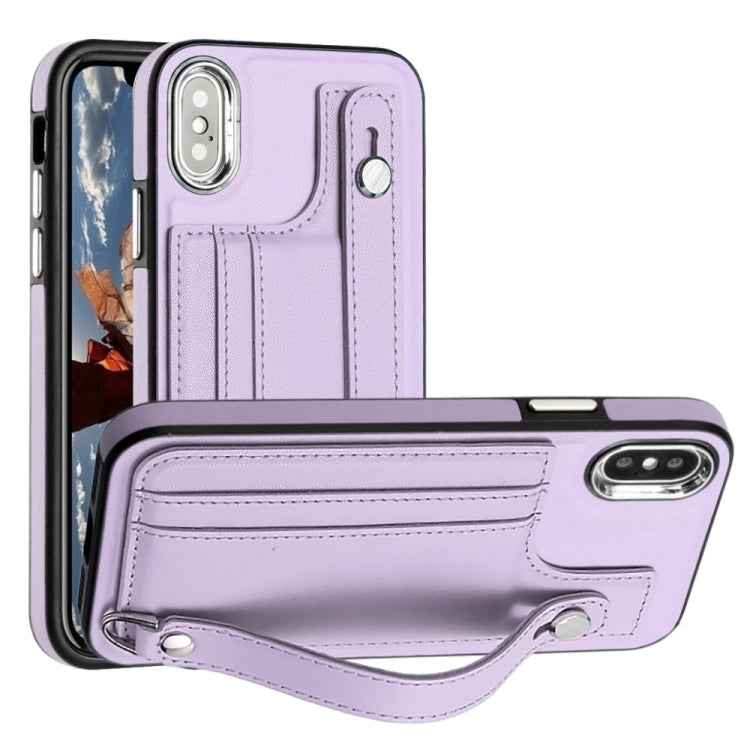 Shockproof Leather Phone Case with Wrist Strap