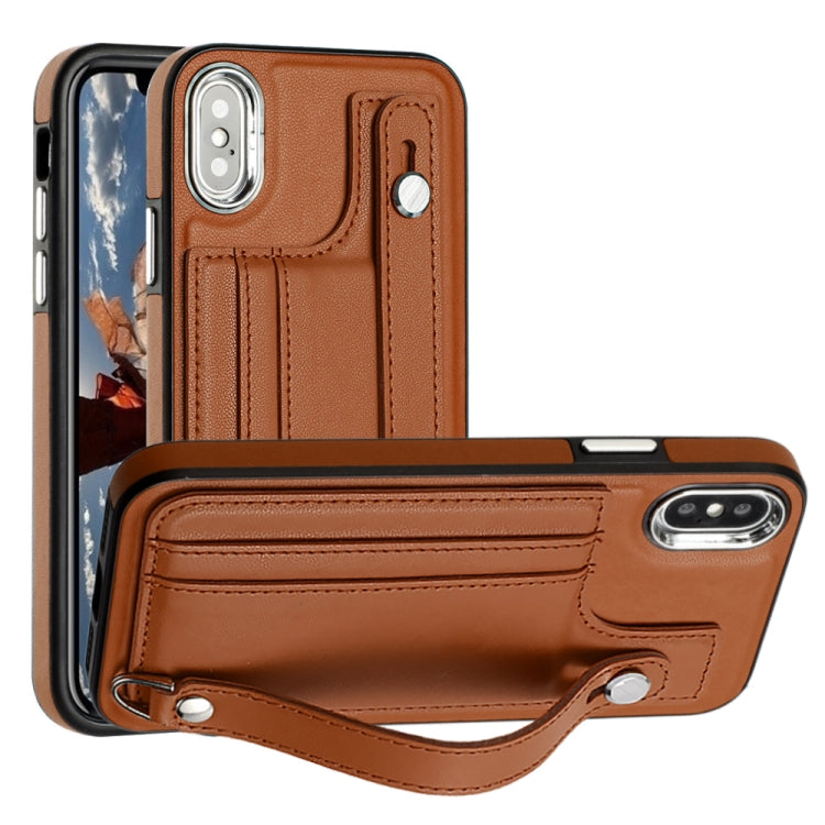 Shockproof Leather Phone Case with Wrist Strap