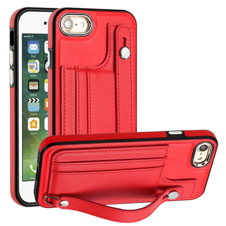 Shockproof Leather Phone Case with Wrist Strap