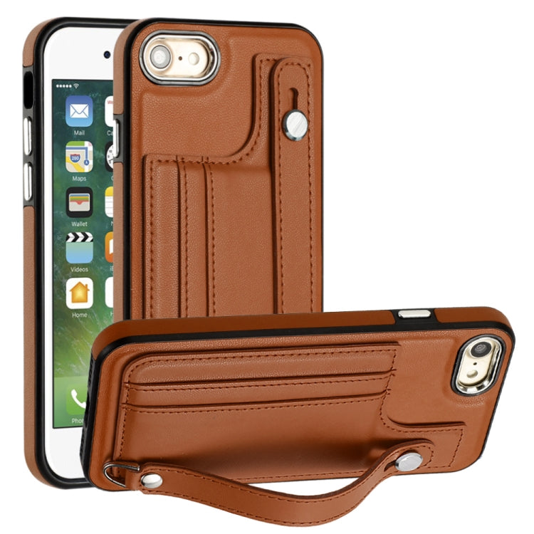 Shockproof Leather Phone Case with Wrist Strap