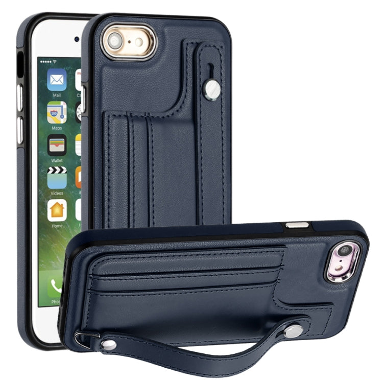 Shockproof Leather Phone Case with Wrist Strap