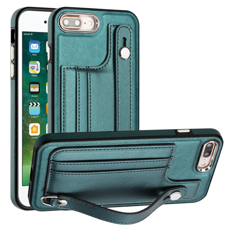 Shockproof Leather Phone Case with Wrist Strap