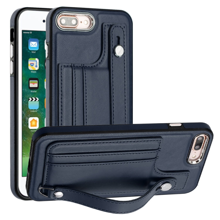 Shockproof Leather Phone Case with Wrist Strap