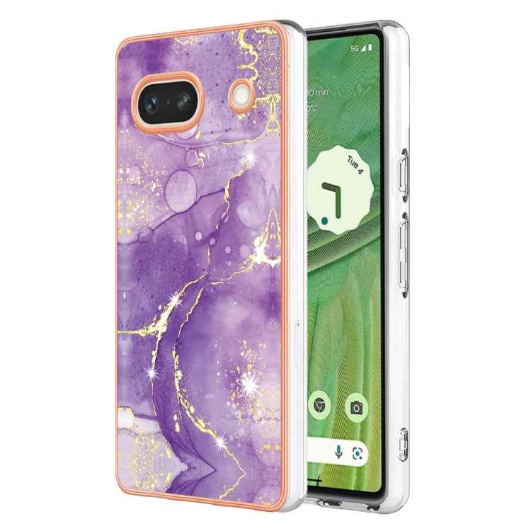 Electroplating Marble Dual-side IMD Phone Case, For Google Pixel 9 Pro XL, For Google Pixel 9 / 9 Pro, For Google Pixel 8a, For Google Pixel 8 Pro, For Google Pixel 8, For Google Pixel 7a