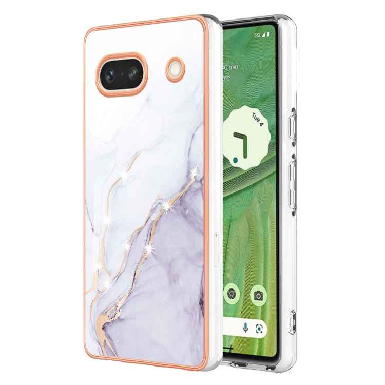 Electroplating Marble Dual-side IMD Phone Case, For Google Pixel 9 Pro XL, For Google Pixel 9 / 9 Pro, For Google Pixel 8a, For Google Pixel 8 Pro, For Google Pixel 8, For Google Pixel 7a