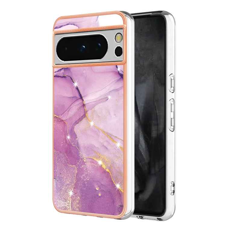 Electroplating Marble Dual-side IMD Phone Case, For Google Pixel 9 Pro XL, For Google Pixel 9 / 9 Pro, For Google Pixel 8a, For Google Pixel 8 Pro, For Google Pixel 8, For Google Pixel 7a
