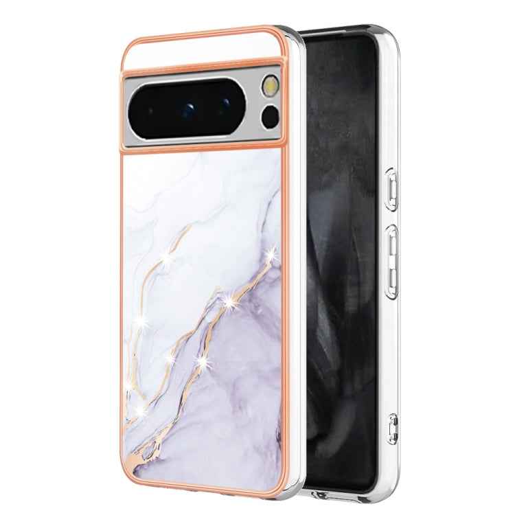 Electroplating Marble Dual-side IMD Phone Case, For Google Pixel 9 Pro XL, For Google Pixel 9 / 9 Pro, For Google Pixel 8a, For Google Pixel 8 Pro, For Google Pixel 8, For Google Pixel 7a