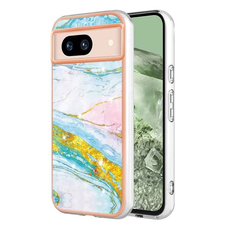 Electroplating Marble Dual-side IMD Phone Case, For Google Pixel 9 Pro XL, For Google Pixel 9 / 9 Pro, For Google Pixel 8a, For Google Pixel 8 Pro, For Google Pixel 8, For Google Pixel 7a
