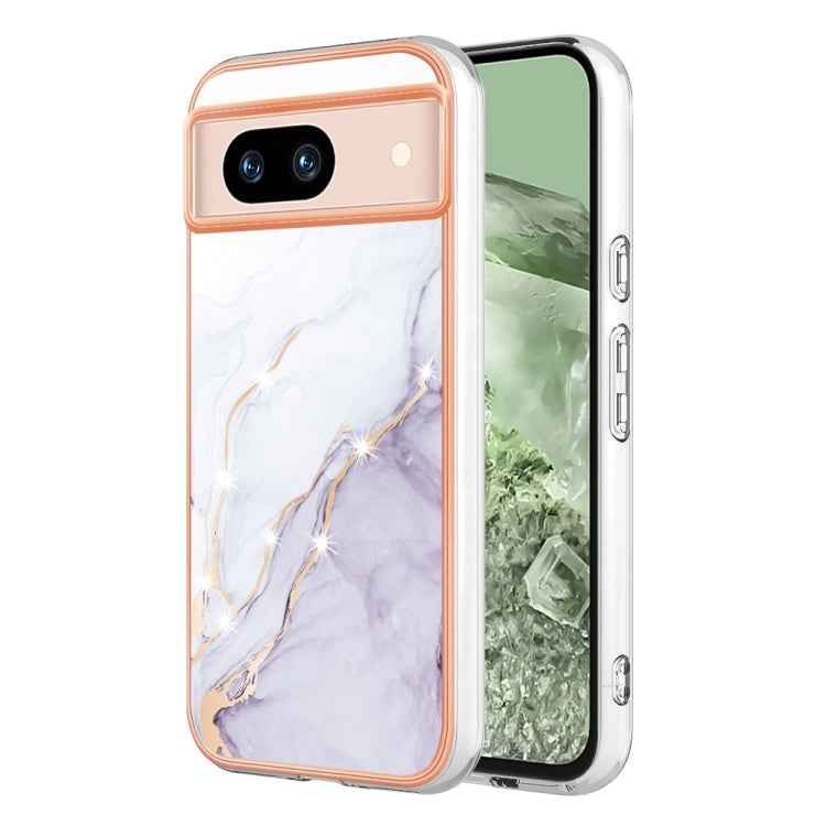 Electroplating Marble Dual-side IMD Phone Case, For Google Pixel 9 Pro XL, For Google Pixel 9 / 9 Pro, For Google Pixel 8a, For Google Pixel 8 Pro, For Google Pixel 8, For Google Pixel 7a