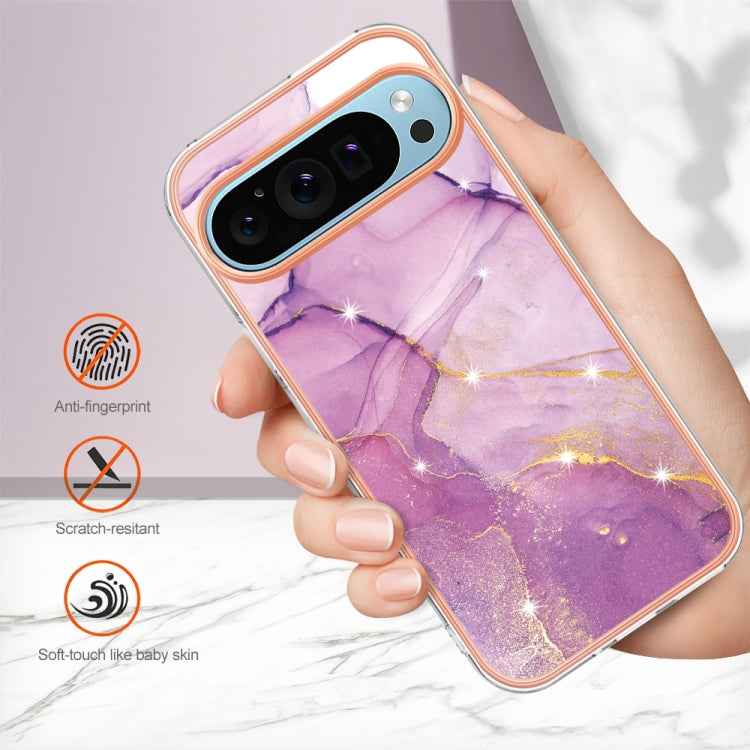 Electroplating Marble Dual-side IMD Phone Case, For Google Pixel 9 Pro XL, For Google Pixel 9 / 9 Pro, For Google Pixel 8a, For Google Pixel 8 Pro, For Google Pixel 8, For Google Pixel 7a