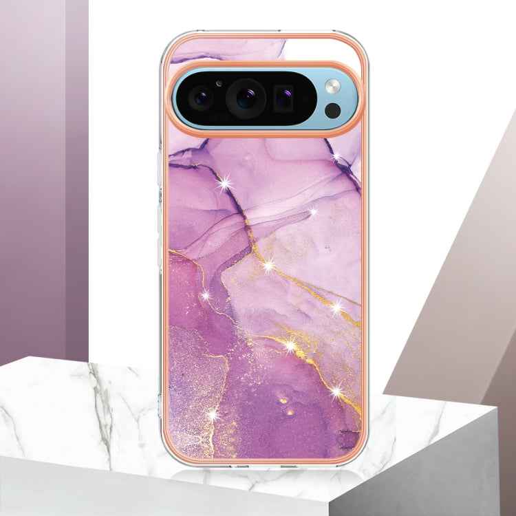 Electroplating Marble Dual-side IMD Phone Case, For Google Pixel 9 Pro XL, For Google Pixel 9 / 9 Pro, For Google Pixel 8a, For Google Pixel 8 Pro, For Google Pixel 8, For Google Pixel 7a