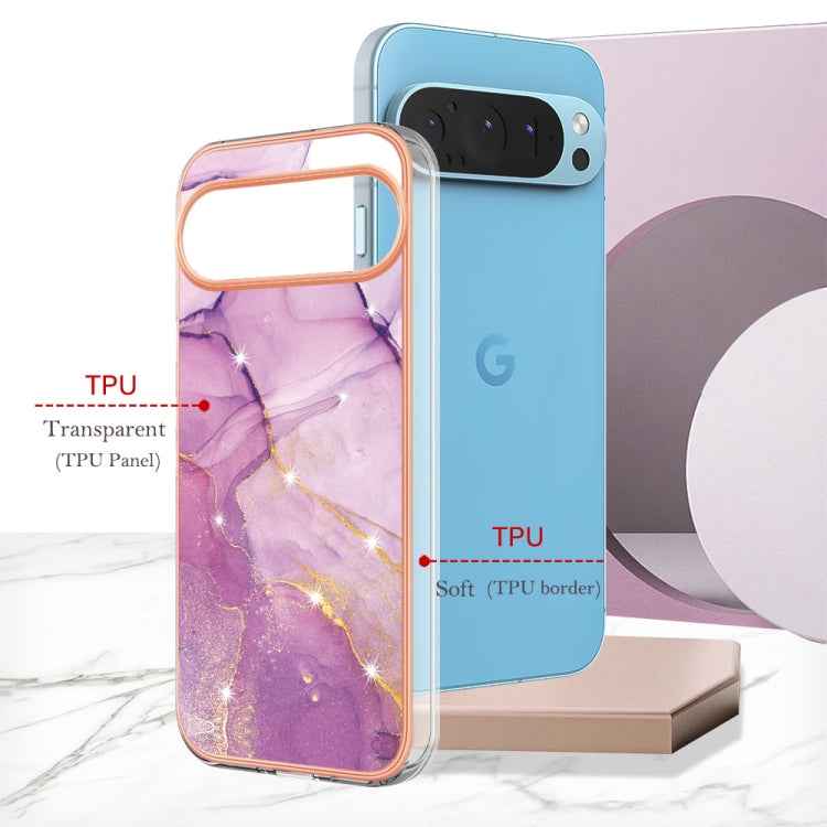 Electroplating Marble Dual-side IMD Phone Case, For Google Pixel 9 Pro XL, For Google Pixel 9 / 9 Pro, For Google Pixel 8a, For Google Pixel 8 Pro, For Google Pixel 8, For Google Pixel 7a