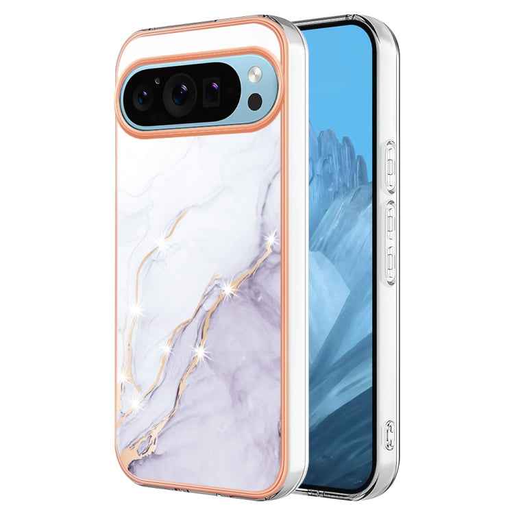 Electroplating Marble Dual-side IMD Phone Case, For Google Pixel 9 Pro XL, For Google Pixel 9 / 9 Pro, For Google Pixel 8a, For Google Pixel 8 Pro, For Google Pixel 8, For Google Pixel 7a
