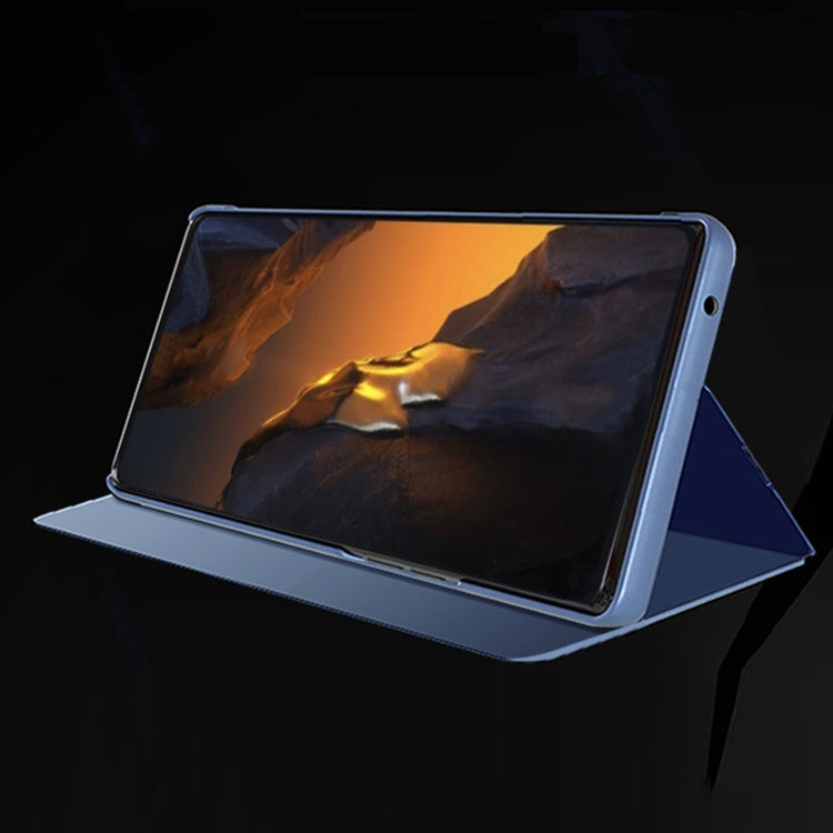 Plated Mirror Kickstand Flip Leather Phone Case