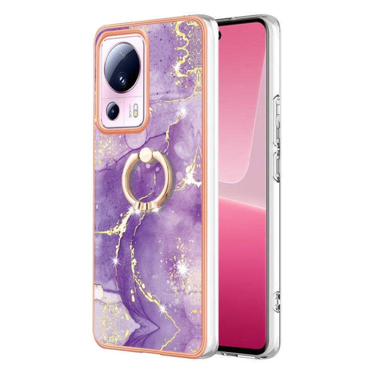 Electroplating Marble IMD TPU Phone Case with Ring Holder