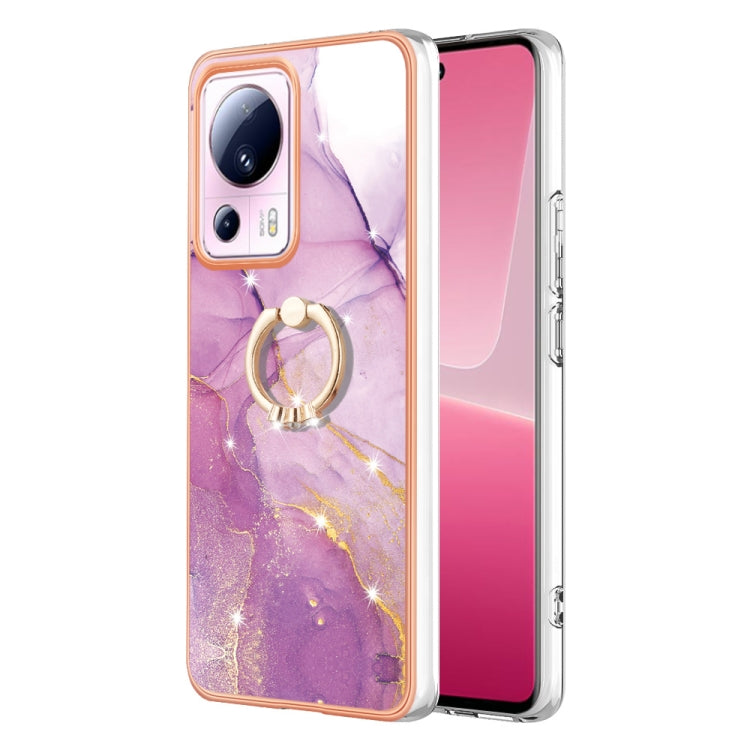 Electroplating Marble IMD TPU Phone Case with Ring Holder