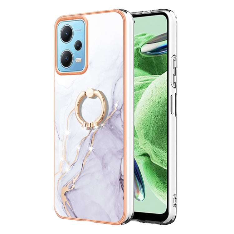 Electroplating Marble IMD TPU Phone Case with Ring Holder