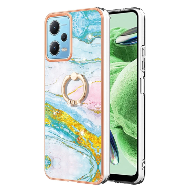 Electroplating Marble IMD TPU Phone Case with Ring Holder