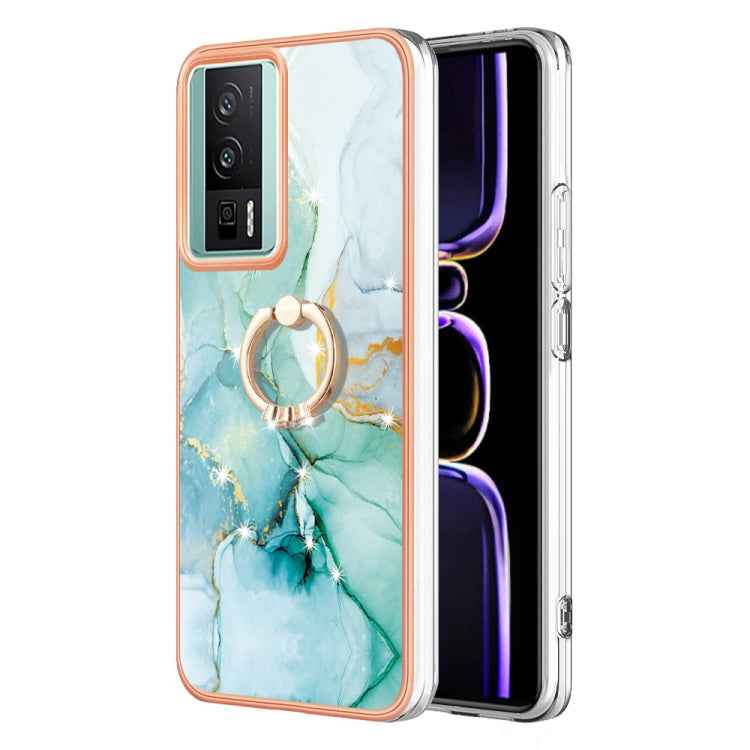 Electroplating Marble IMD TPU Phone Case with Ring Holder, For Xiaomi 13T/13T Pro, For Xiaomi Poco F5 5G / Redmi Note 12 Turbo, For Xiaomi Poco F5 Pro 5G / Redmi K60, For Xiaomi Redmi Note 12S 4G, For Xiaomi Redmi Note 12 4G Global                     ...