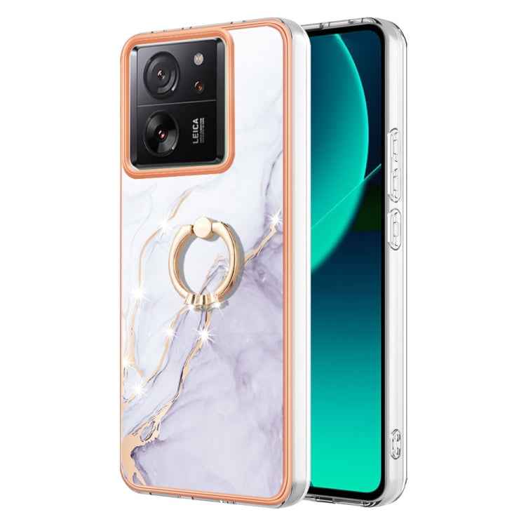 Electroplating Marble IMD TPU Phone Case with Ring Holder, For Xiaomi 13T/13T Pro, For Xiaomi Poco F5 5G / Redmi Note 12 Turbo, For Xiaomi Poco F5 Pro 5G / Redmi K60, For Xiaomi Redmi Note 12S 4G, For Xiaomi Redmi Note 12 4G Global                     ...