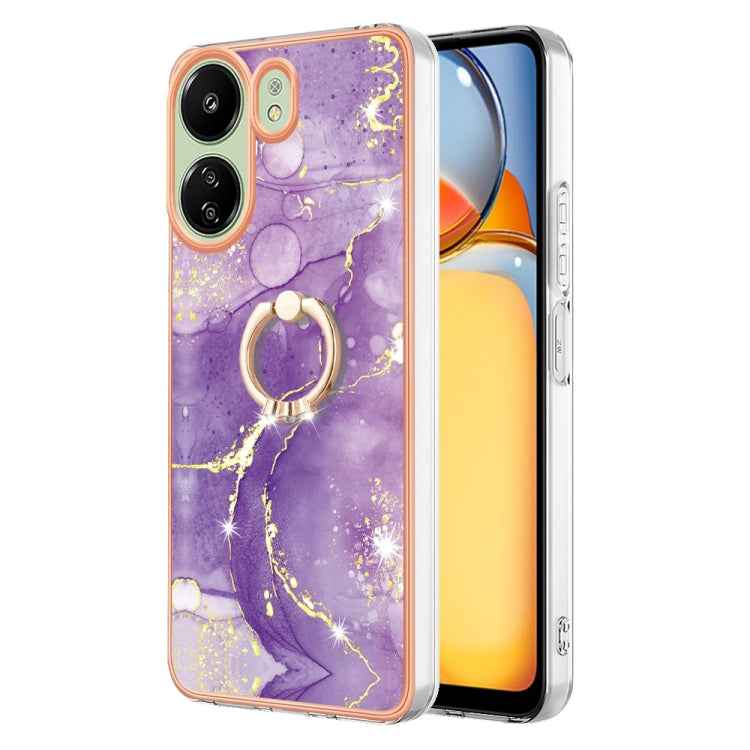 Electroplating Marble IMD TPU Phone Case with Ring Holder, For Xiaomi Redmi Note 13 Pro 4G/Poco M6 Pro 4G, For Xiaomi Redmi A3, For Xiaomi Redmi Note 13 4G Global, For Xiaomi Poco X6 Pro / Redmi K70E, For Xiaomi Redmi Note 13 5G Global                 ...