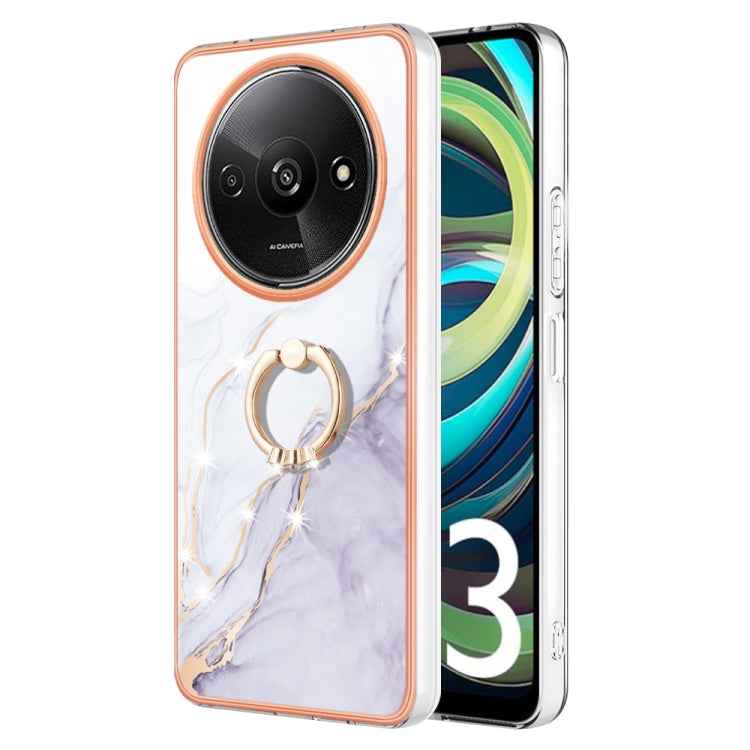 Electroplating Marble IMD TPU Phone Case with Ring Holder, For Xiaomi Redmi Note 13 Pro 4G/Poco M6 Pro 4G, For Xiaomi Redmi A3, For Xiaomi Redmi Note 13 4G Global, For Xiaomi Poco X6 Pro / Redmi K70E, For Xiaomi Redmi Note 13 5G Global                 ...