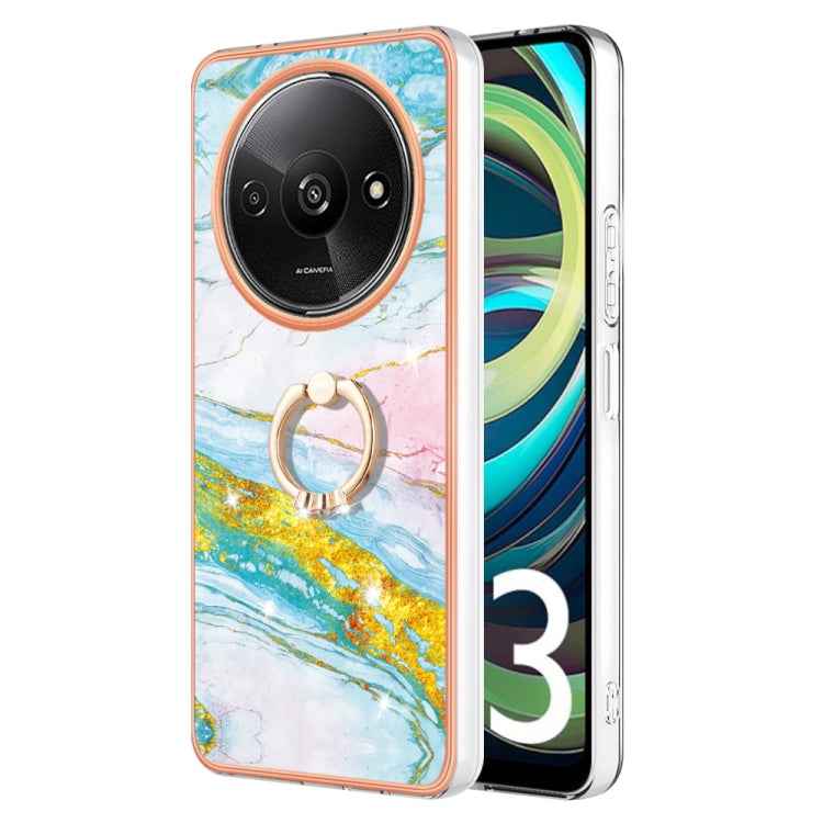 Electroplating Marble IMD TPU Phone Case with Ring Holder, For Xiaomi Redmi Note 13 Pro 4G/Poco M6 Pro 4G, For Xiaomi Redmi A3, For Xiaomi Redmi Note 13 4G Global, For Xiaomi Poco X6 Pro / Redmi K70E, For Xiaomi Redmi Note 13 5G Global                 ...