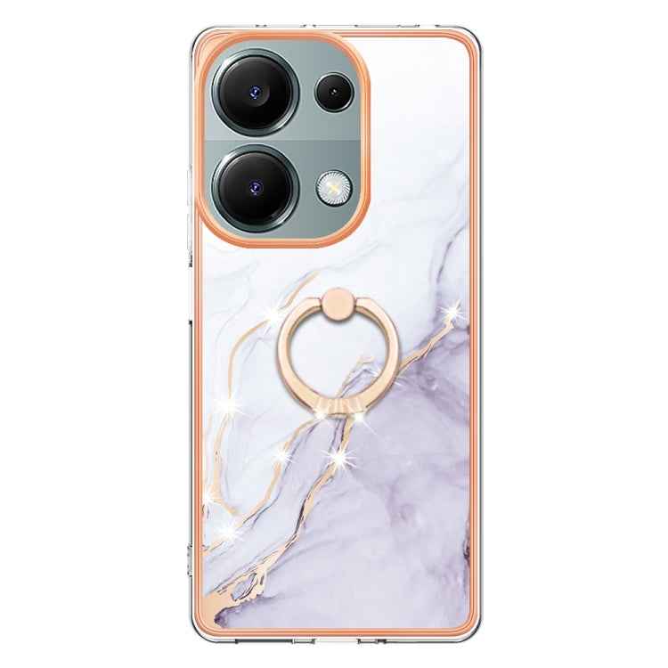 Electroplating Marble IMD TPU Phone Case with Ring Holder, For Xiaomi Redmi Note 13 Pro 4G/Poco M6 Pro 4G, For Xiaomi Redmi A3, For Xiaomi Redmi Note 13 4G Global, For Xiaomi Poco X6 Pro / Redmi K70E, For Xiaomi Redmi Note 13 5G Global                 ...