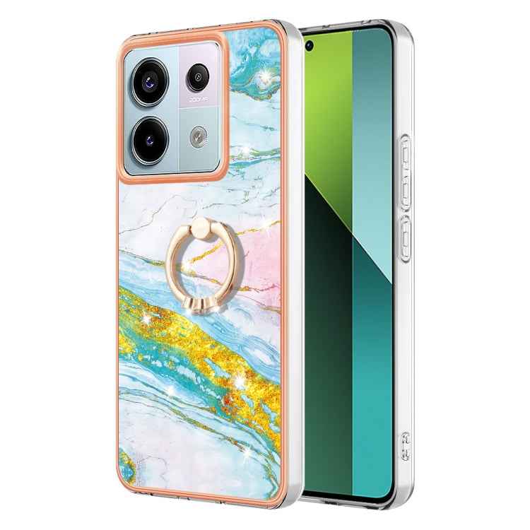 Electroplating Marble IMD TPU Phone Case with Ring Holder, For Xiaomi Redmi Note 13 Pro 4G/Poco M6 Pro 4G, For Xiaomi Redmi A3, For Xiaomi Redmi Note 13 4G Global, For Xiaomi Poco X6 Pro / Redmi K70E, For Xiaomi Redmi Note 13 5G Global                 ...
