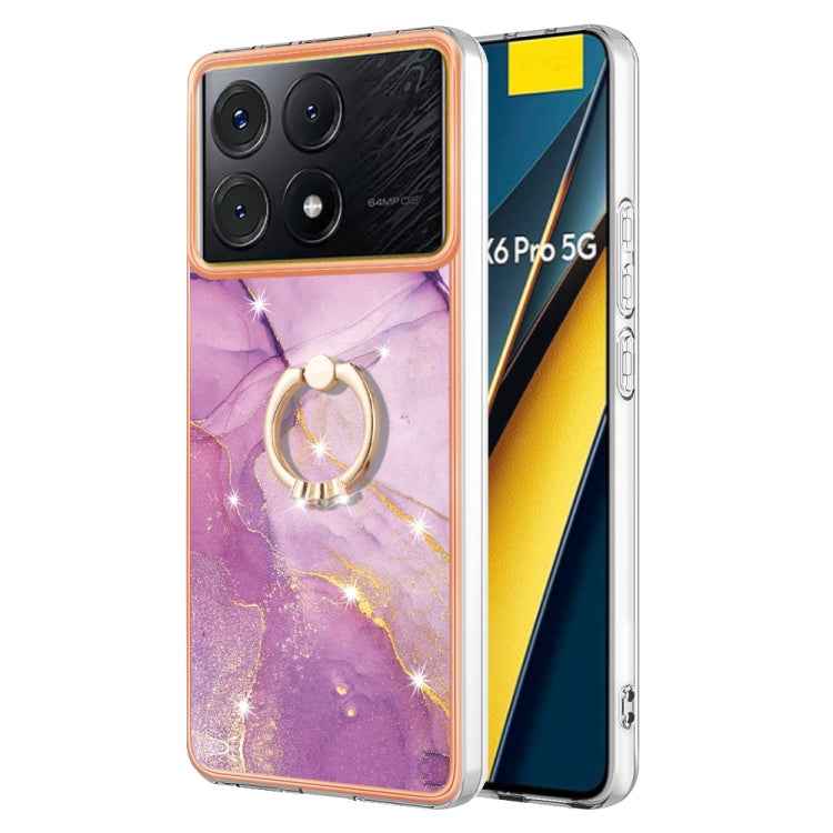 Electroplating Marble IMD TPU Phone Case with Ring Holder, For Xiaomi Redmi Note 13 Pro 4G/Poco M6 Pro 4G, For Xiaomi Redmi A3, For Xiaomi Redmi Note 13 4G Global, For Xiaomi Poco X6 Pro / Redmi K70E, For Xiaomi Redmi Note 13 5G Global                 ...
