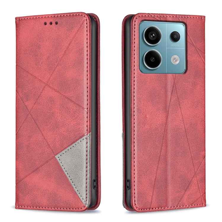 Rhombus Texture Magnetic Leather Phone Case, For Xiaomi Redmi Note 13 Pro+ 5G, For Xiaomi Redmi Note 13 Pro 5G, For Xiaomi 13T / 13T Pro / Redmi K60 Ultra, For Xiaomi Redmi K70 / K70 Pro, For Xiaomi Redmi 12 4G, For Xiaomi Poco F5 5G / Redmi Note 12 Tu...