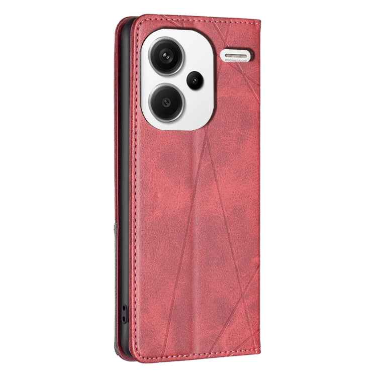 Rhombus Texture Magnetic Leather Phone Case, For Xiaomi Redmi Note 13 Pro+ 5G, For Xiaomi Redmi Note 13 Pro 5G, For Xiaomi 13T / 13T Pro / Redmi K60 Ultra, For Xiaomi Redmi K70 / K70 Pro, For Xiaomi Redmi 12 4G, For Xiaomi Poco F5 5G / Redmi Note 12 Tu...