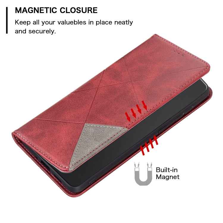 Rhombus Texture Magnetic Leather Phone Case, For Xiaomi Redmi Note 13 Pro+ 5G, For Xiaomi Redmi Note 13 Pro 5G, For Xiaomi 13T / 13T Pro / Redmi K60 Ultra, For Xiaomi Redmi K70 / K70 Pro, For Xiaomi Redmi 12 4G, For Xiaomi Poco F5 5G / Redmi Note 12 Tu...