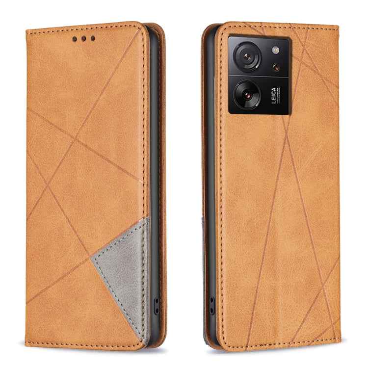 Rhombus Texture Magnetic Leather Phone Case, For Xiaomi Redmi Note 13 Pro+ 5G, For Xiaomi Redmi Note 13 Pro 5G, For Xiaomi 13T / 13T Pro / Redmi K60 Ultra, For Xiaomi Redmi K70 / K70 Pro, For Xiaomi Redmi 12 4G, For Xiaomi Poco F5 5G / Redmi Note 12 Tu...