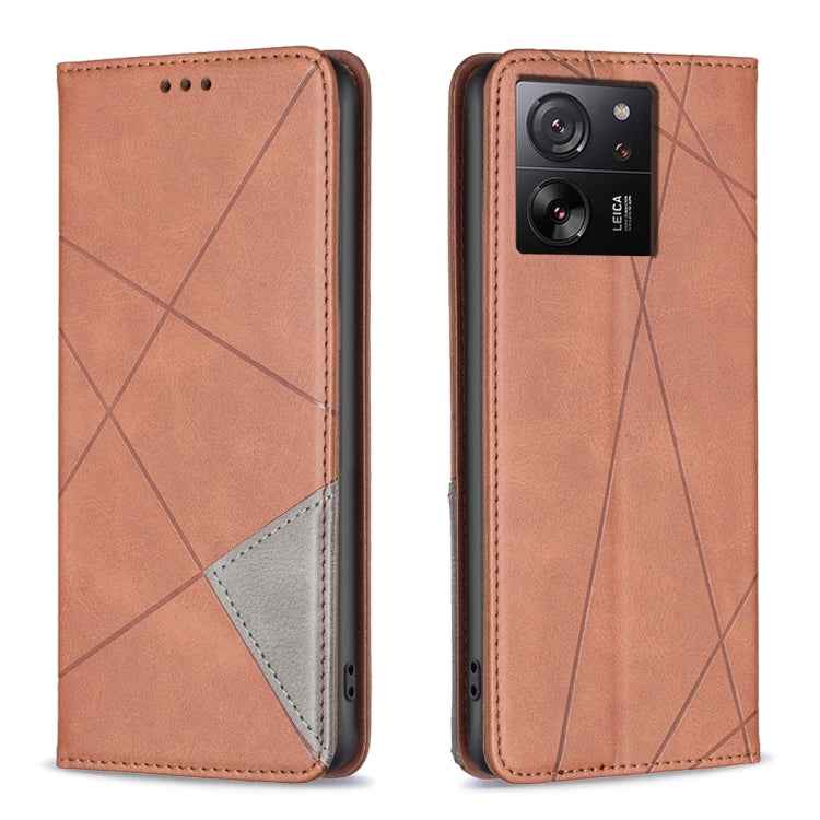 Rhombus Texture Magnetic Leather Phone Case, For Xiaomi Redmi Note 13 Pro+ 5G, For Xiaomi Redmi Note 13 Pro 5G, For Xiaomi 13T / 13T Pro / Redmi K60 Ultra, For Xiaomi Redmi K70 / K70 Pro, For Xiaomi Redmi 12 4G, For Xiaomi Poco F5 5G / Redmi Note 12 Tu...